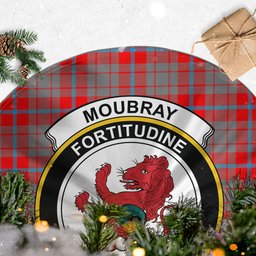 Moubray Tartan Christmas Tree Skirt with Family Crest