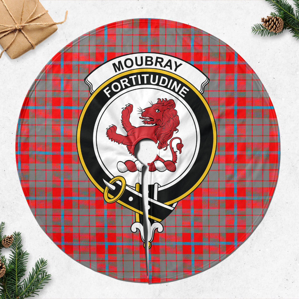 Moubray Tartan Christmas Tree Skirt with Family Crest