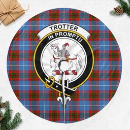 Trotter Tartan Christmas Tree Skirt with Family Crest