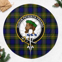 Moore Tartan Christmas Tree Skirt with Family Crest