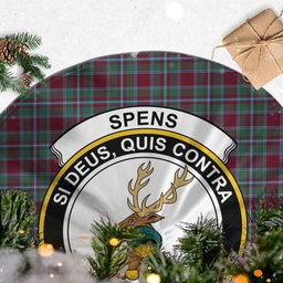 Spence (Spens) Tartan Christmas Tree Skirt with Family Crest