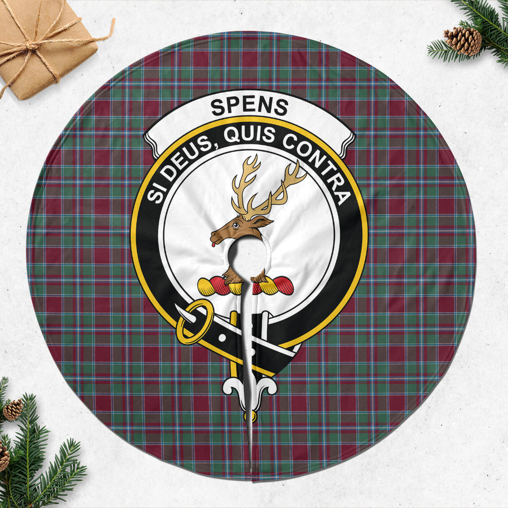 Spence (Spens) Tartan Christmas Tree Skirt with Family Crest