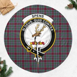 Spence (Spens) Tartan Christmas Tree Skirt with Family Crest