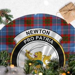 Newton Tartan Christmas Tree Skirt with Family Crest