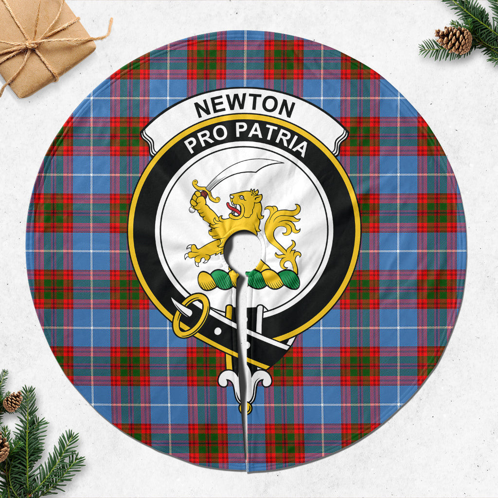 Newton Tartan Christmas Tree Skirt with Family Crest