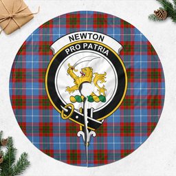Newton Tartan Christmas Tree Skirt with Family Crest