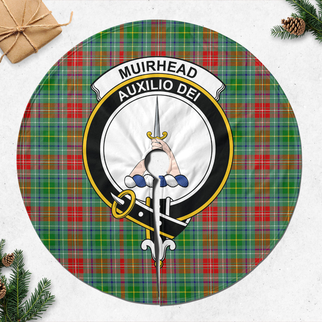 Muirhead Tartan Christmas Tree Skirt with Family Crest