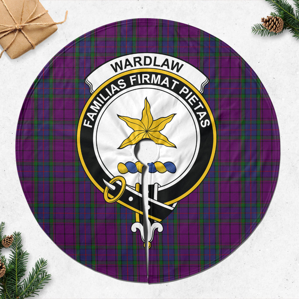 Wardlaw Tartan Christmas Tree Skirt with Family Crest
