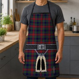 ScotsTee Shop Scottish Allison Red Clan Highland Kilt Sporran Tartan Apron