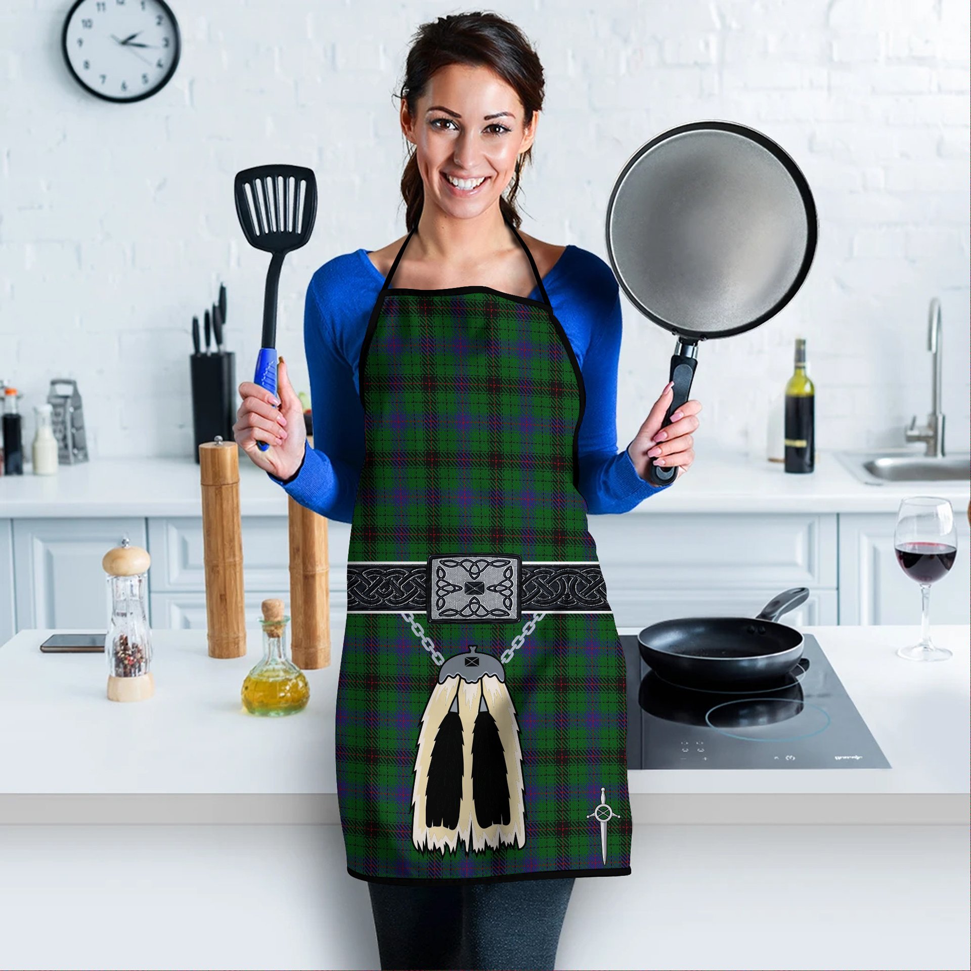 ScotsTee Shop Scottish Davidson Clan Highland Kilt Sporran Tartan Apron