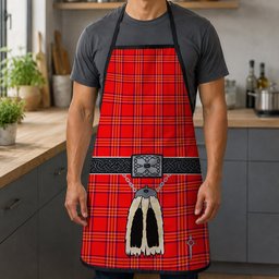 ScotsTee Shop Scottish Burnett Modern Clan Highland Kilt Sporran Tartan Apron
