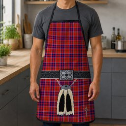 ScotsTee Shop Scottish Cameron of Lochiel Modern Clan Highland Kilt Sporran Tartan Apron