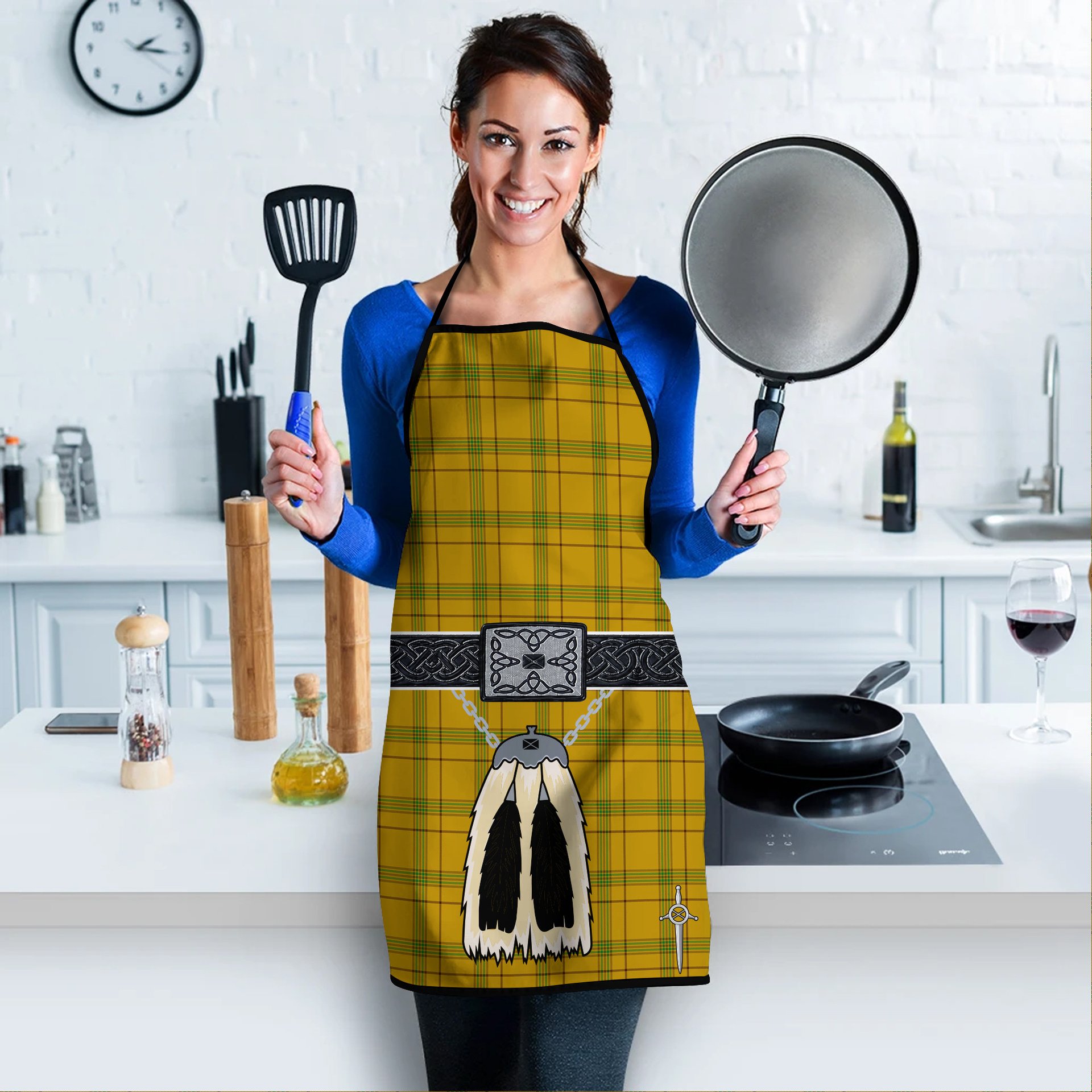 ScotsTee Shop Scottish Houston Clan Highland Kilt Sporran Tartan Apron