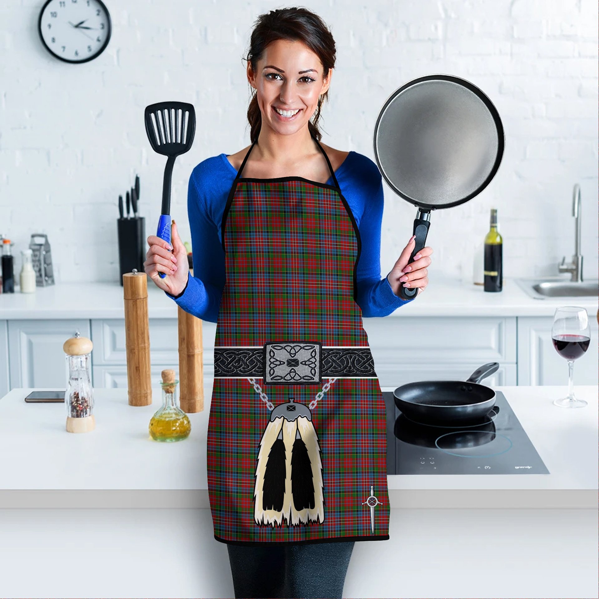 ScotsTee Shop Scottish Kidd Clan Highland Kilt Sporran Tartan Apron