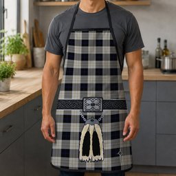 ScotsTee Shop Scottish Kennison Clan Highland Kilt Sporran Tartan Apron