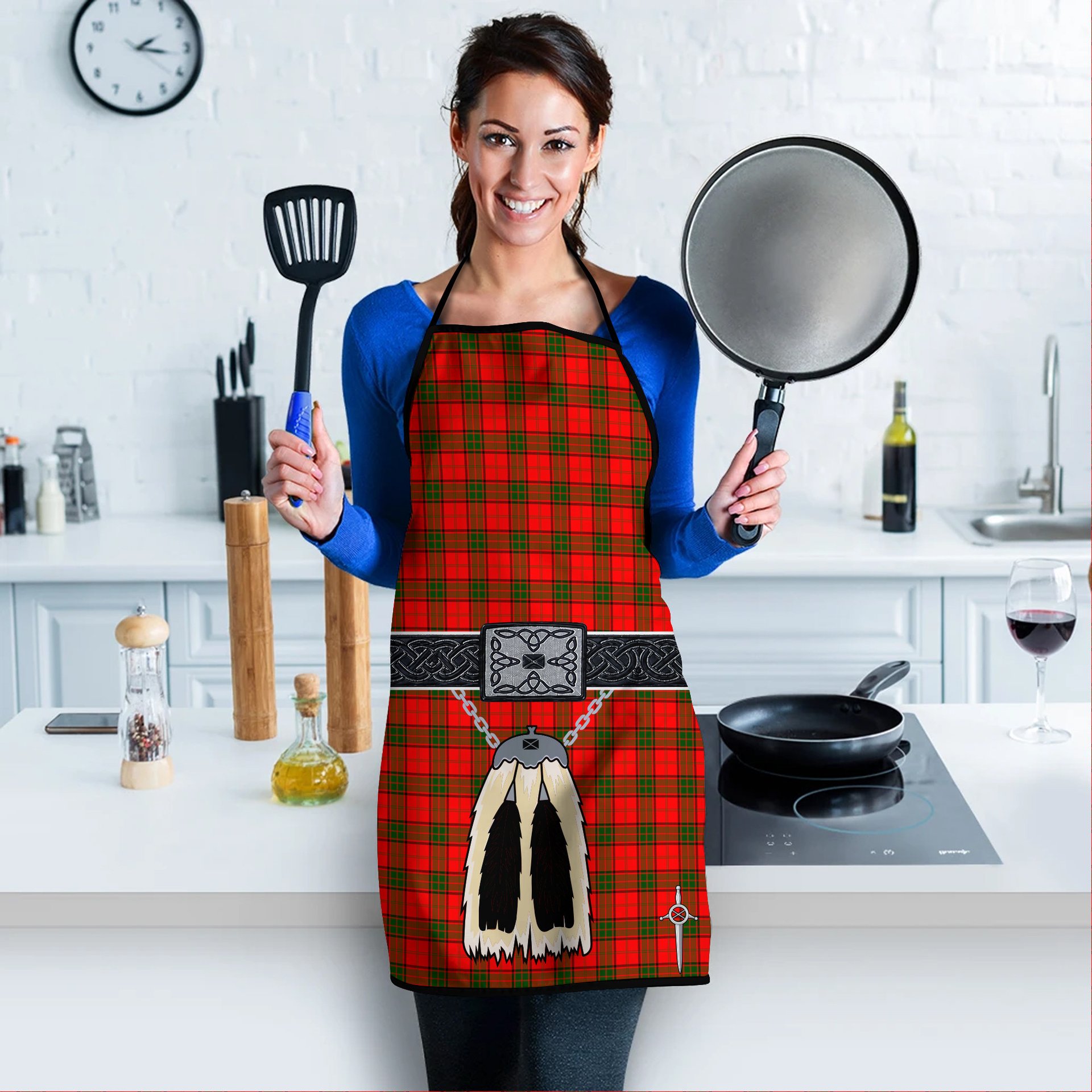 ScotsTee Shop Scottish Herries Clan Highland Kilt Sporran Tartan Apron