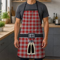 ScotsTee Shop Scottish Erskine Red Clan Highland Kilt Sporran Tartan Apron
