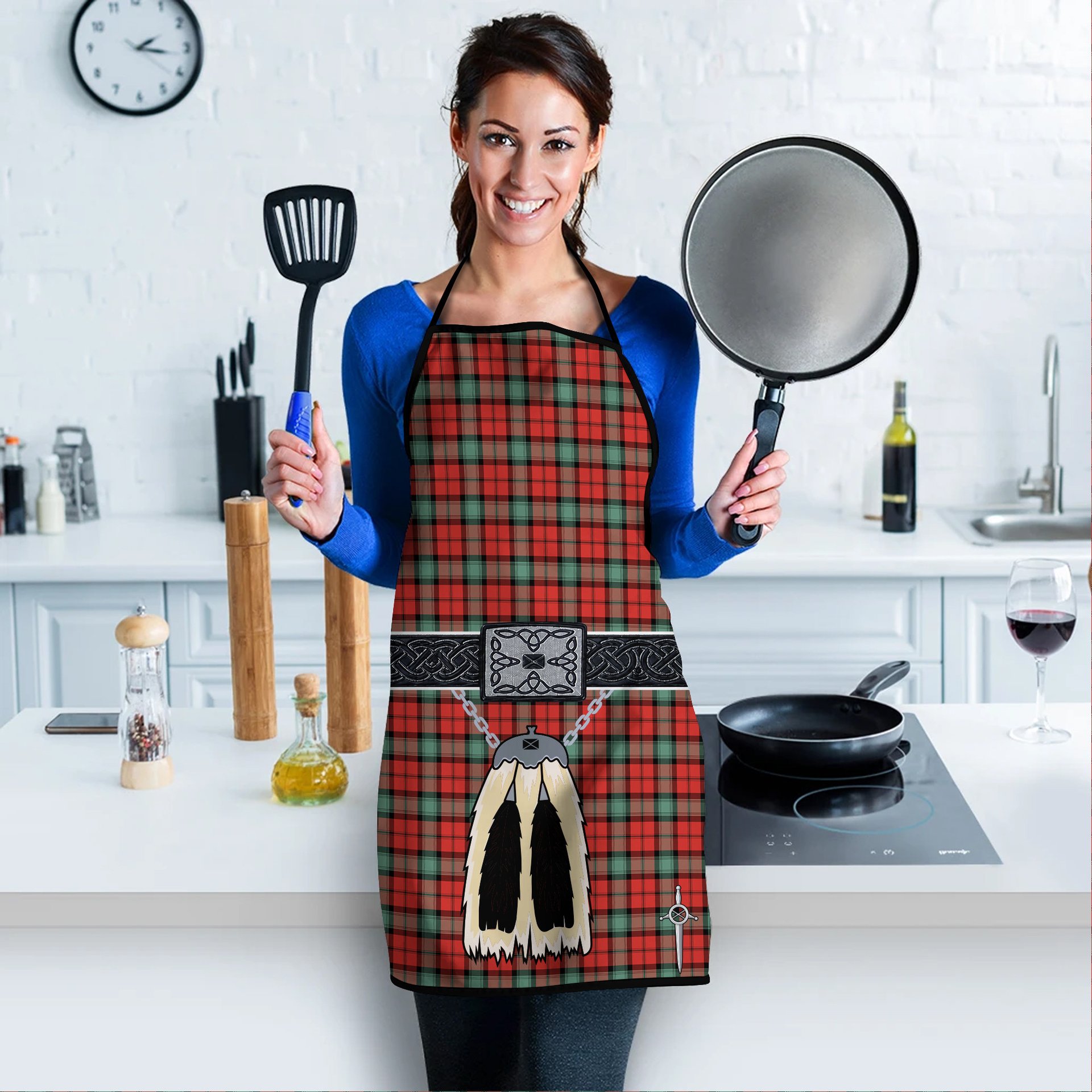 ScotsTee Shop Scottish Kerr Ancient Clan Highland Kilt Sporran Tartan Apron