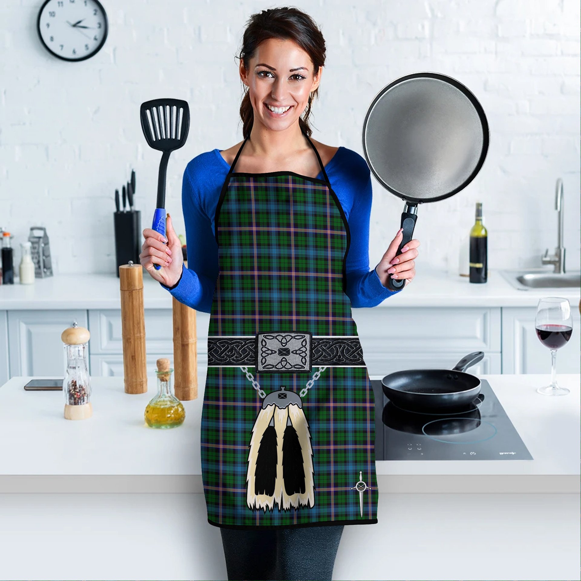 ScotsTee Shop Scottish Gemmell Clan Highland Kilt Sporran Tartan Apron
