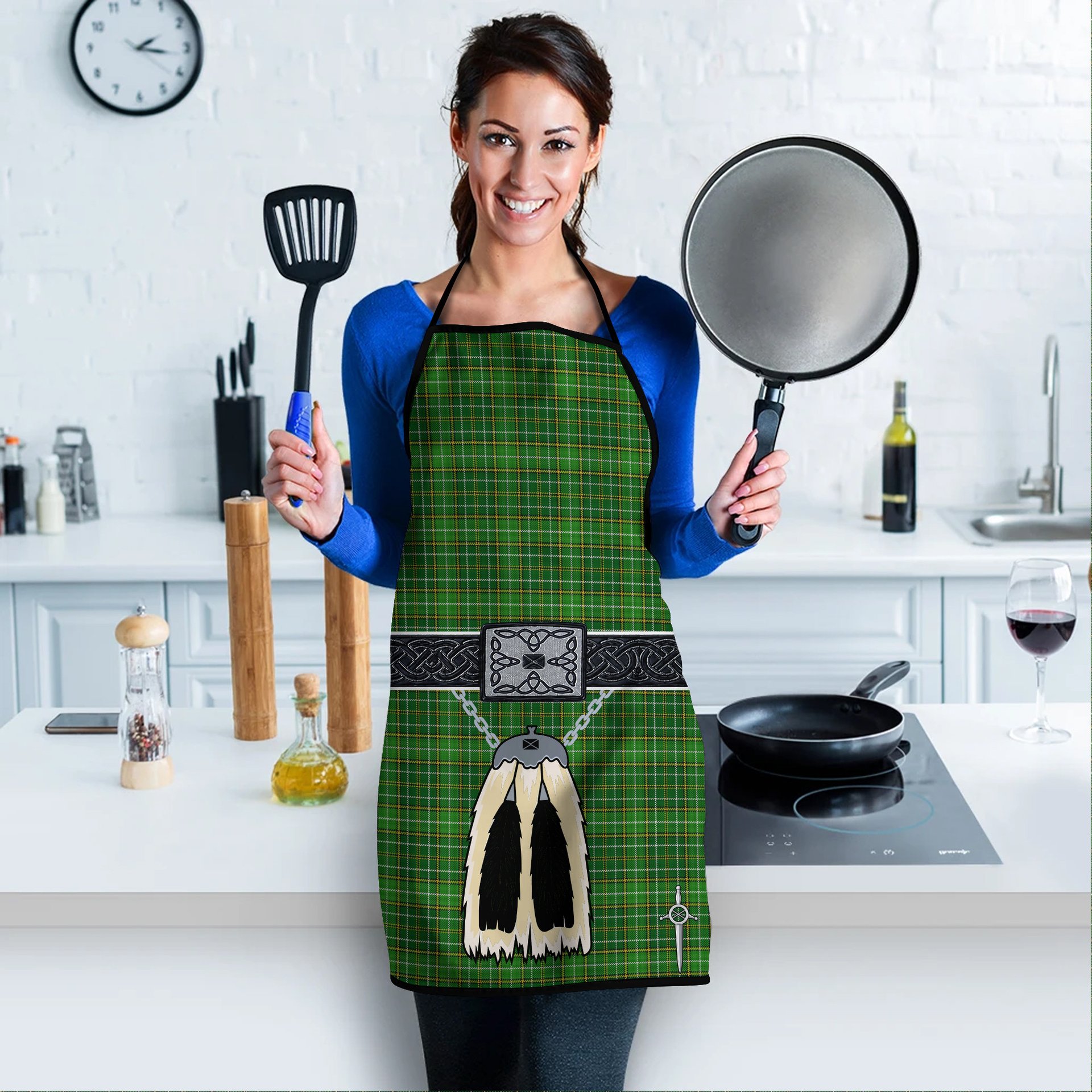 ScotsTee Shop Scottish Forrester Hunting Clan Highland Kilt Sporran Tartan Apron