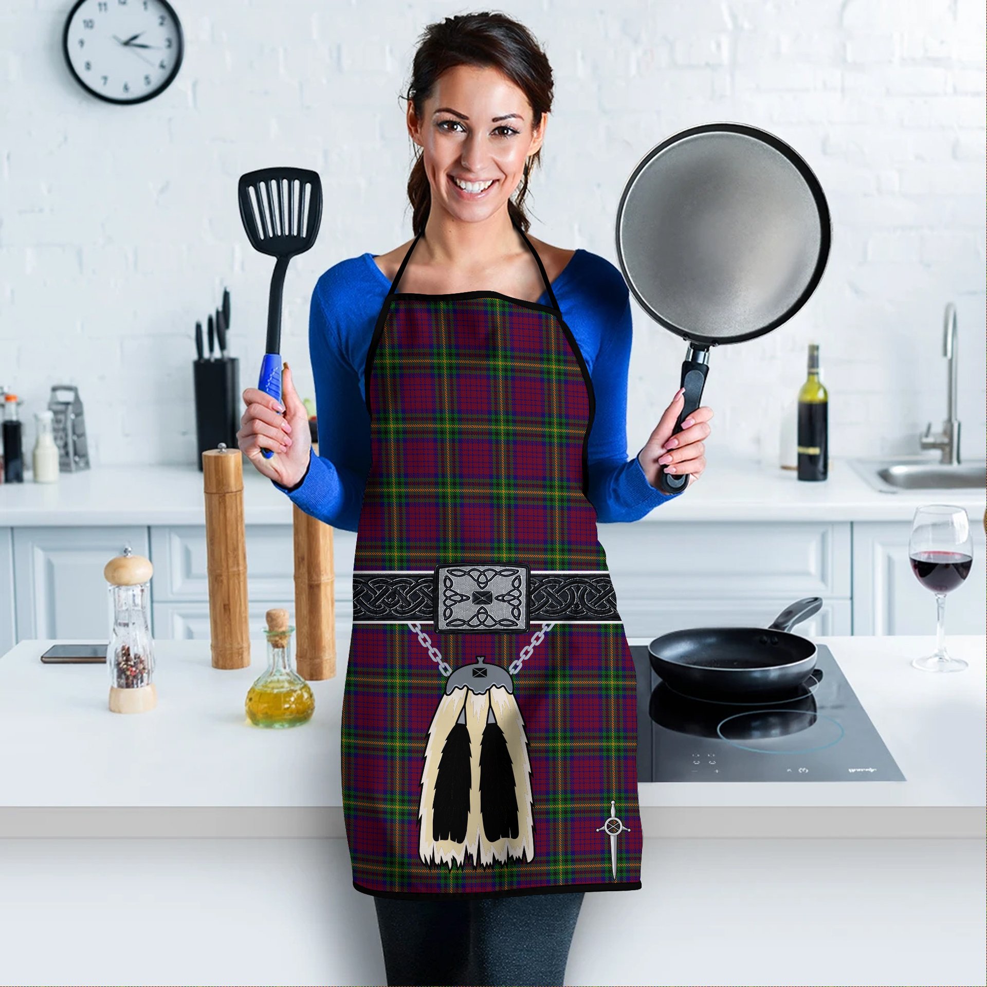 ScotsTee Shop Scottish MacGaugh Clan Highland Kilt Sporran Tartan Apron