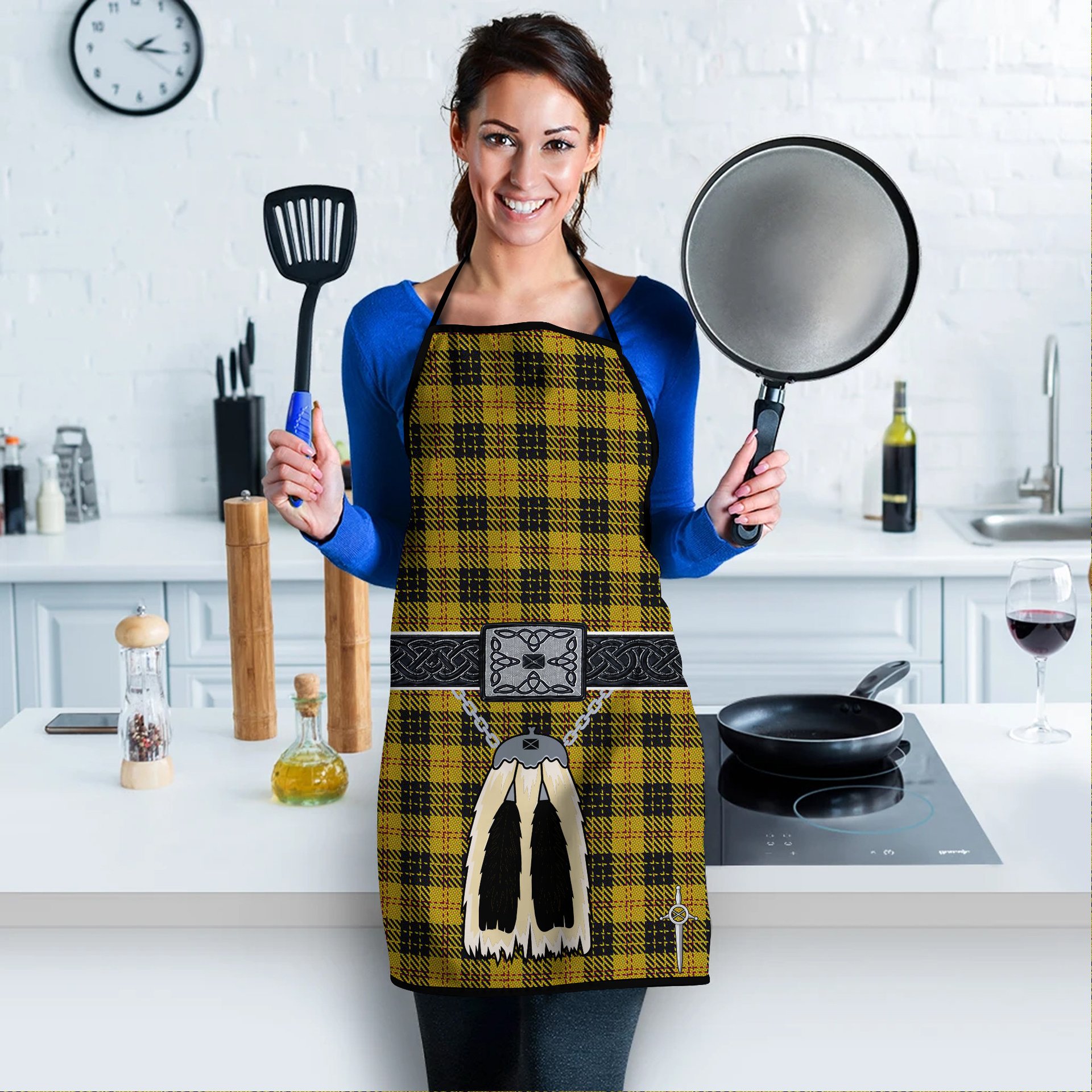 ScotsTee Shop Scottish MacLeod 1831 Clan Highland Kilt Sporran Tartan Apron