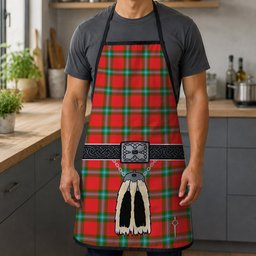 ScotsTee Shop Scottish MacLaine of Loch Buie Clan Highland Kilt Sporran Tartan Apron