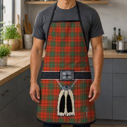 ScotsTee Shop Scottish MacAulay Ancient Clan Highland Kilt Sporran Tartan Apron