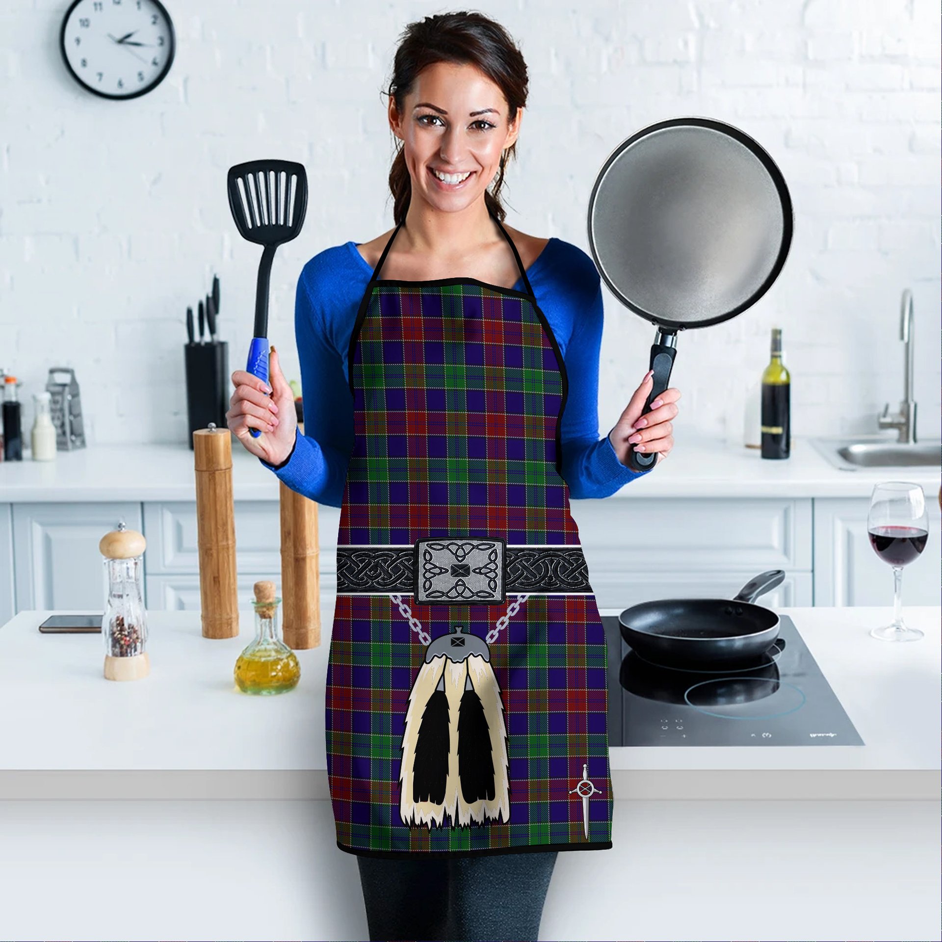 ScotsTee Shop Scottish MacMichael Clan Highland Kilt Sporran Tartan Apron