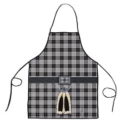 ScotsTee Shop Scottish MacLeod Black and White Clan Highland Kilt Sporran Tartan Apron