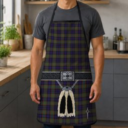 ScotsTee Shop Scottish MacLellan Modern Clan Highland Kilt Sporran Tartan Apron
