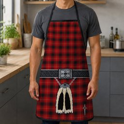 ScotsTee Shop Scottish MacIvor Clan Highland Kilt Sporran Tartan Apron