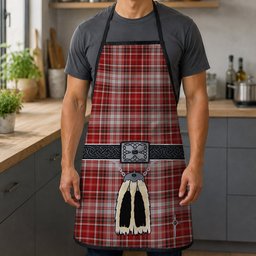 ScotsTee Shop Scottish MacDougall Dress Clan Highland Kilt Sporran Tartan Apron