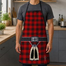 ScotsTee Shop Scottish MacLeod of Raasay SC Clan Highland Kilt Sporran Tartan Apron