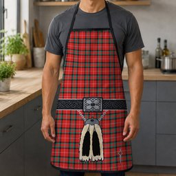 ScotsTee Shop Scottish Stewart Stuart of Bute Clan Highland Kilt Sporran Tartan Apron