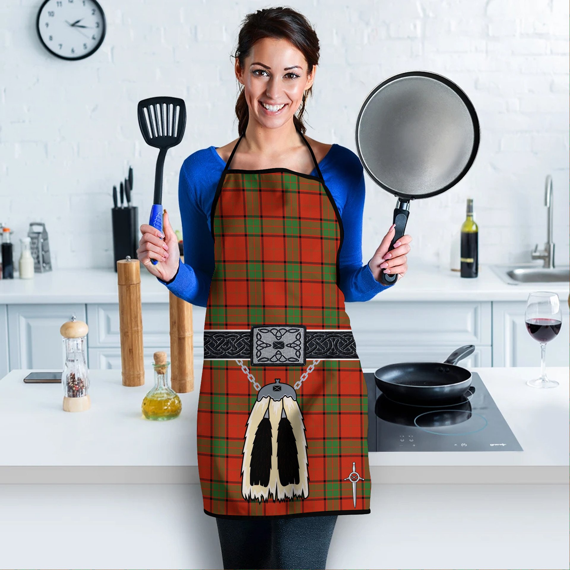 ScotsTee Shop Scottish Maxwell Ancient Clan Highland Kilt Sporran Tartan Apron