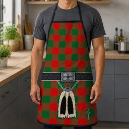 ScotsTee Shop Scottish Moncreiffe Modern Clan Highland Kilt Sporran Tartan Apron