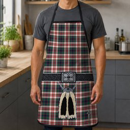 ScotsTee Shop Scottish Robertson Dress Modern Clan Highland Kilt Sporran Tartan Apron