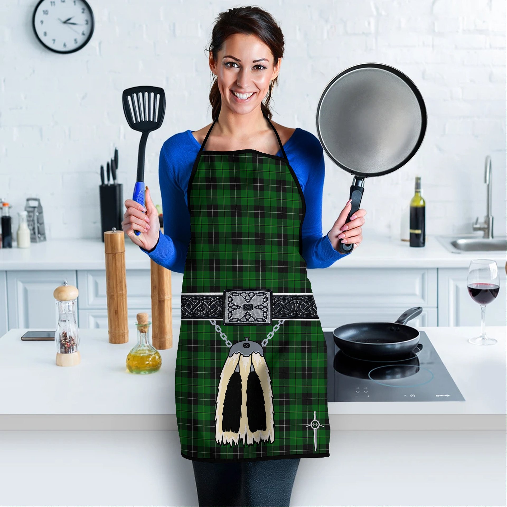 ScotsTee Shop Scottish Raeside Clan Highland Kilt Sporran Tartan Apron