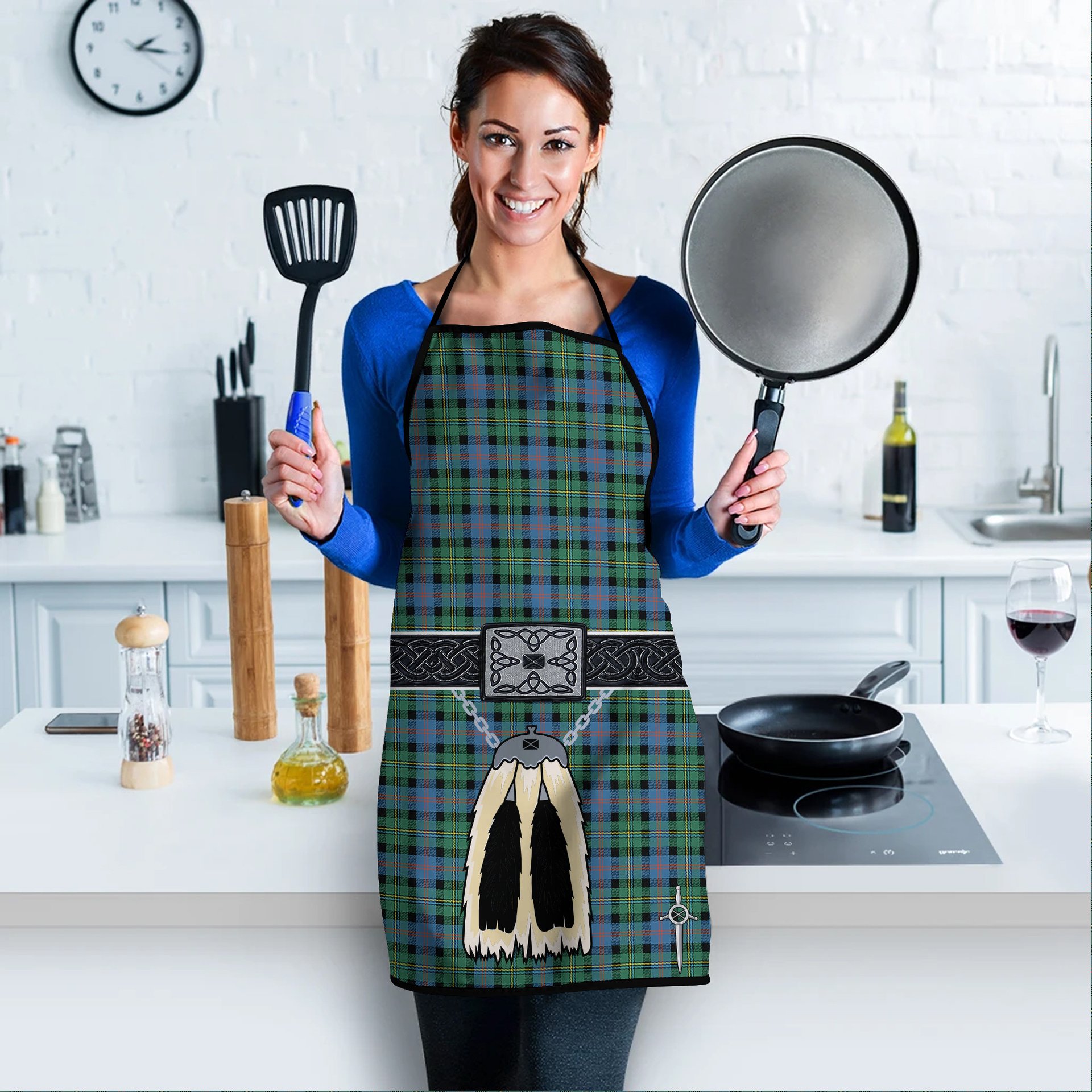 ScotsTee Shop Scottish Malcolm Ancient Clan Highland Kilt Sporran Tartan Apron