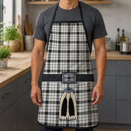 ScotsTee Shop Scottish McFarland Black White Ancient Clan Highland Kilt Sporran Tartan Apron