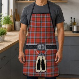 ScotsTee Shop Scottish Robertson Weathered Clan Highland Kilt Sporran Tartan Apron
