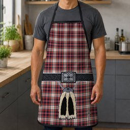 ScotsTee Shop Scottish McFarland Dress Modern Clan Highland Kilt Sporran Tartan Apron