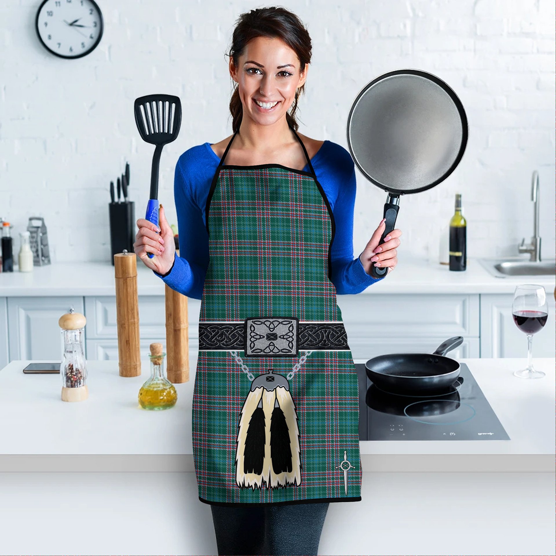 ScotsTee Shop Scottish Ralston USA Modern Clan Highland Kilt Sporran Tartan Apron