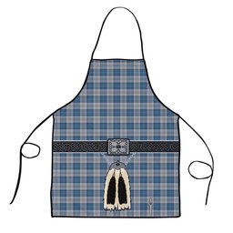 ScotsTee Shop Scottish Menzies Dress Blue & White Clan Highland Kilt Sporran Tartan Apron
