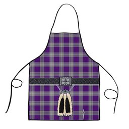 ScotsTee Shop Scottish Menzies Mauve and White Clan Highland Kilt Sporran Tartan Apron