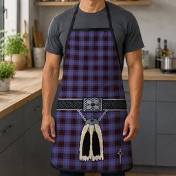 ScotsTee Shop Scottish Rutherford Clan Highland Kilt Sporran Tartan Apron