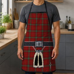 ScotsTee Shop Scottish Morrison Red Clan Highland Kilt Sporran Tartan Apron