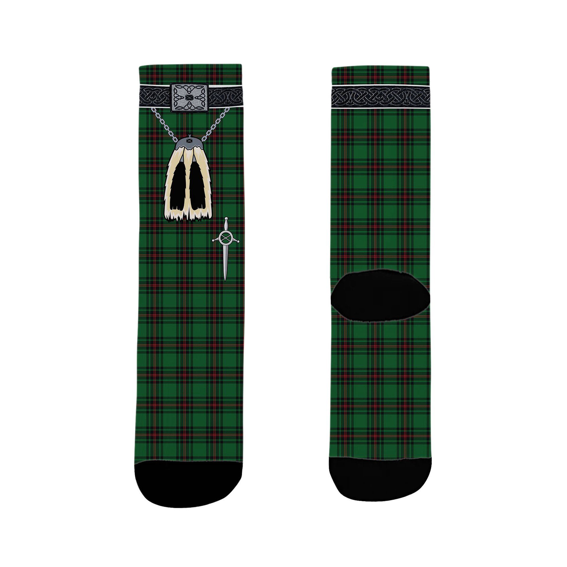 ScotsTee Shop Scottish Anstruther Clan Highland Kilt Sporran Tartan Socks