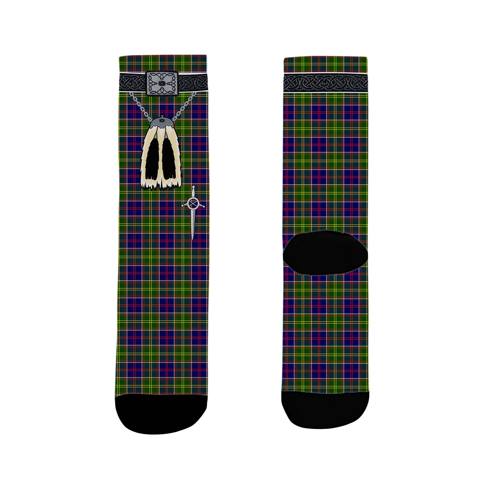 ScotsTee Shop Scottish Arnott Clan Highland Kilt Sporran Tartan Socks